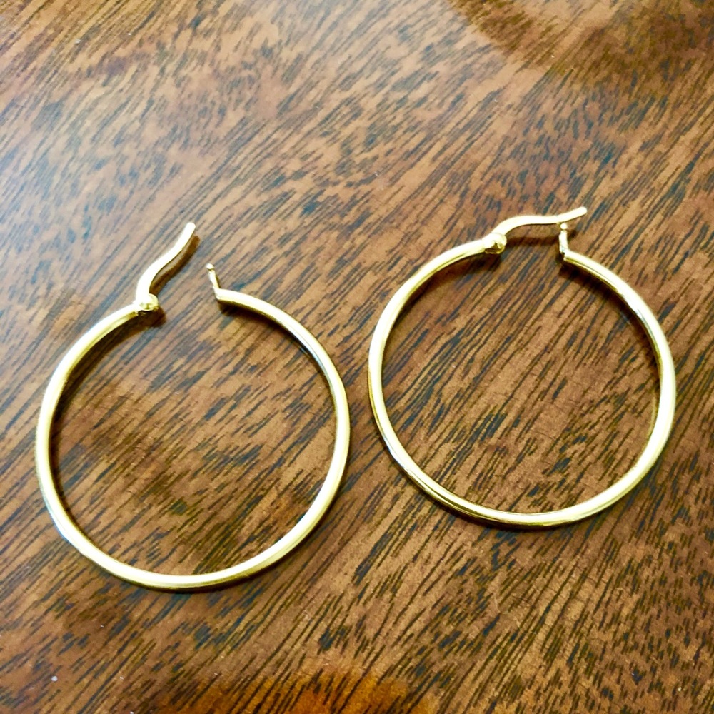 18k Gold Plated Hoop Earrings